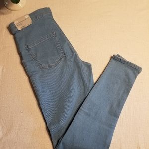 Topshop Moto Joni Skinny Jeans - Sky Blue